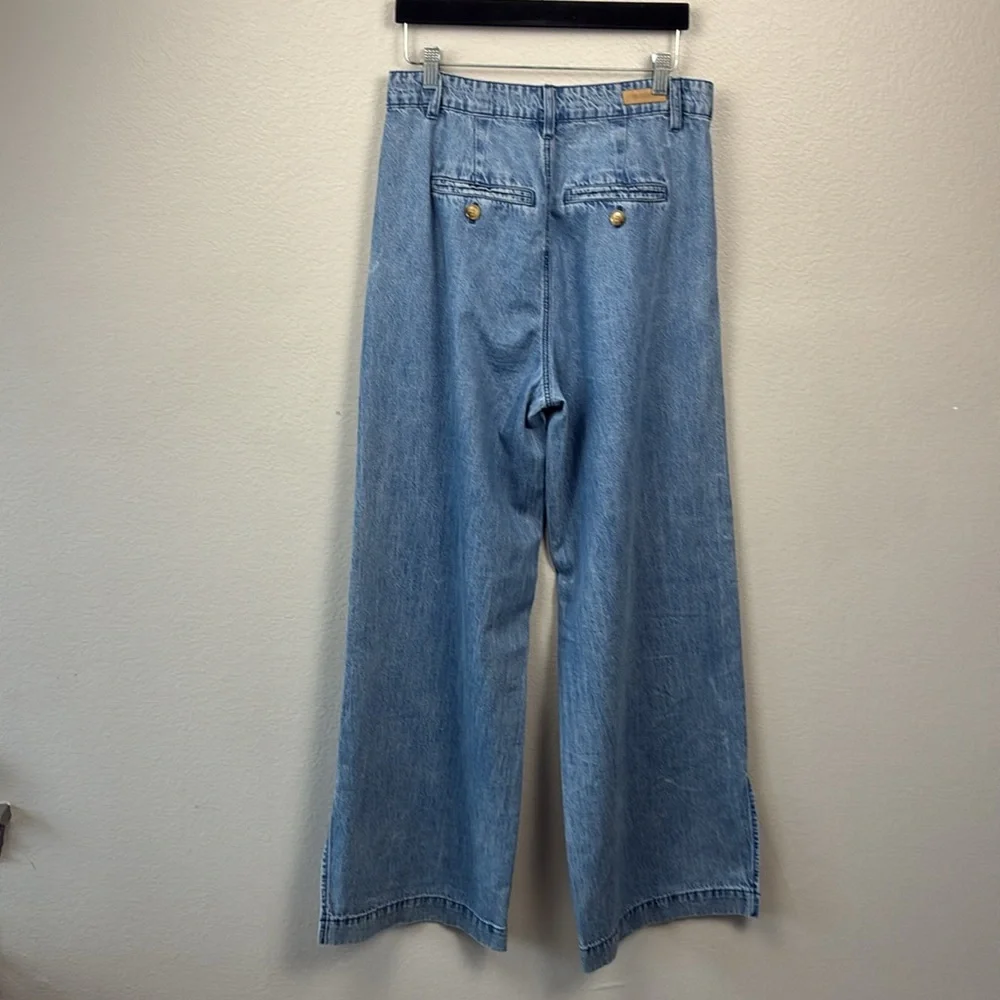 Blank NYC Light Blue Wide Leg Flare Jeans - Picture 5 of 10